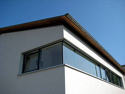 Fassadendetail, Einfamilienhaus, Hinterfeldweg, Bühl